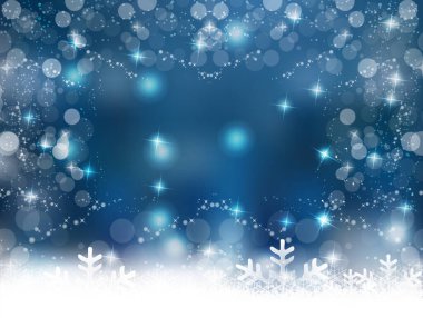 Karlı Noel kış ışığı arka planı