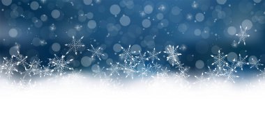 Karlı Noel kış ışığı arka planı