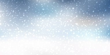 Karlı Noel kış ışığı arka planı