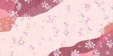 Japon Kalıplı Kiraz Çiçekleri Bahar Arkaplanı