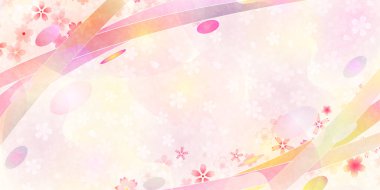 Japon Kalıplı Kiraz Çiçekleri Bahar Arkaplanı