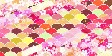 Japon Kalıplı Kiraz Çiçekleri Bahar Arkaplanı