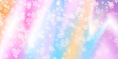 Japon Kalıplı Kiraz Çiçekleri Bahar Arkaplanı