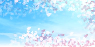 Japon Kalıplı Kiraz Çiçekleri Bahar Arkaplanı