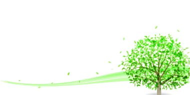 Taze yeşil yaprakları manzara arka plan