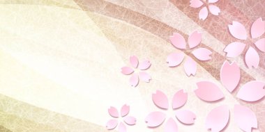 Japon Kalıplı Kiraz Çiçekleri Bahar Arkaplanı