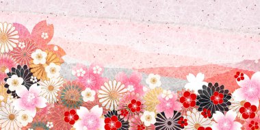 Cherry Blossom bahar Japon kağıt arka plan