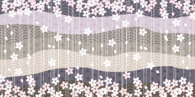 Cherry Blossom bahar Japon kağıt arka plan