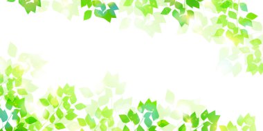 Taze yeşil yaprakları manzara arka plan