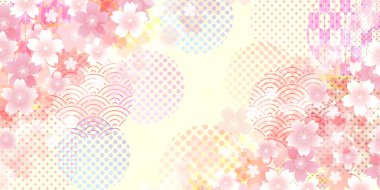 kiraz çiçeği Japon kağıt desenli arka plan