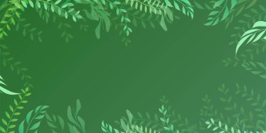 Taze yeşil yaprakları manzara arka plan