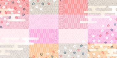 kiraz çiçeği Japon kağıt desenli arka plan