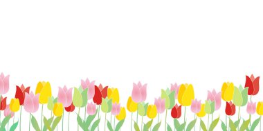 Lale Renkli Japon Deseni Arkaplanı