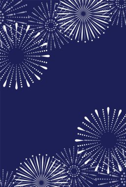 Yaz havai fişekleri. Japon şablonları.