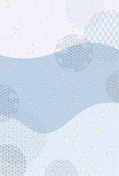 Japon desenli mavi yaz arkaplanı