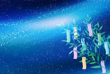 Tanabata Samanyolu yaz arkaplanı
