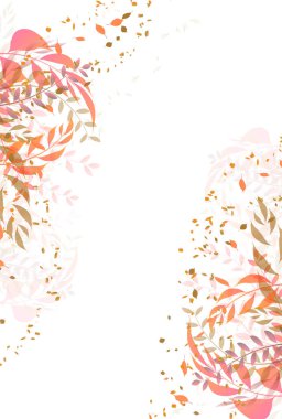 Sonbahar Eğreltiotu Yaprakları Sonbahar Arkaplanı