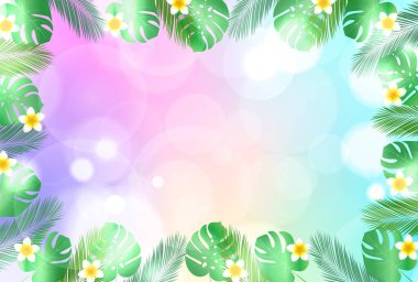 Palm Plumeria Yaz Peyzajı