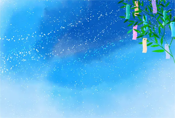 Tanabata Yaz Strip Kağıt Arkaplanı