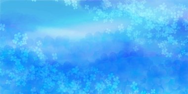 Ortanca yağmurlu mevsimlik çiçek arkaplanı