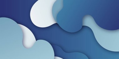 Mavi Geometri 3D Desen Arkaplanı