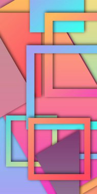 Renkli Geometrik Japon Desenli Arkaplan