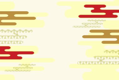 Japon Desenli Nhojo Altın Arkaplanı