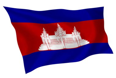 Kamboçya ülke bayrağı ipeği simgesi