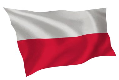 Polonya ülke bayrağı ipeği simgesi