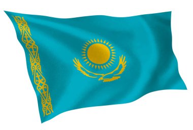 Kazakistan ülke bayrağı ipeği simgesi