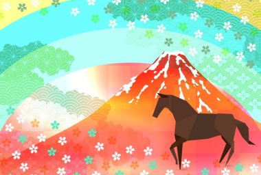 Öğlen Kartı Kiraz Çiçekleri Arkaplanı