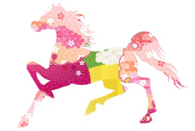 Öğlen Yeni Yıl kartı Kiraz Çiçeği Simgesi