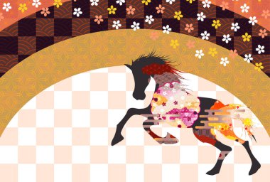 Öğlen Kartı Oriental Zodiac İşaret Arkaplanı