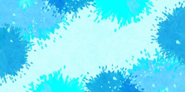 Mavi Suluboya Japon Desenli Arkaplan