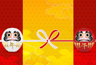 Öğlen Kartı Oriental Zodiac İşaret Arkaplanı