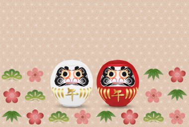 Öğlen Kartı Oriental Zodiac İşaret Arkaplanı