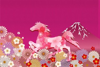 Öğlen Kartı Oriental Zodiac İşaret Arkaplanı