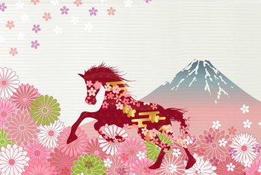 Öğlen Kartı Oriental Zodiac İşaret Arkaplanı