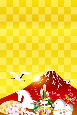 Öğlen Kartı Oriental Zodiac İşaret Arkaplanı