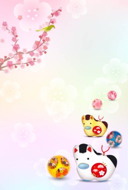 Öğlen Kartı Oriental Zodiac İşaret Arkaplanı