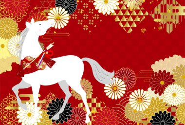 Öğlen Kartı Oriental Zodiac İşaret Arkaplanı