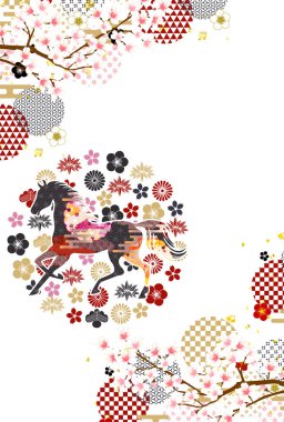 Öğlen Kartı Oriental Zodiac İşaret Arkaplanı