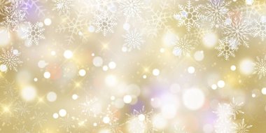 Karlı Noel kış ışığı arka planı