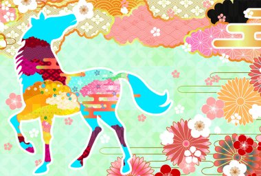 Öğlen Kartı Oriental Zodiac İşaret Arkaplanı