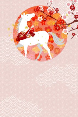 Öğlen Kartı Oriental Zodiac İşaret Arkaplanı