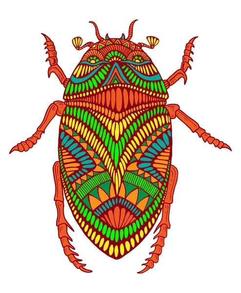 Käfer Cartoon Lustige Süße Insekt Bunte Wanze Mit Vielen Erstaunlichen — Stockvektor