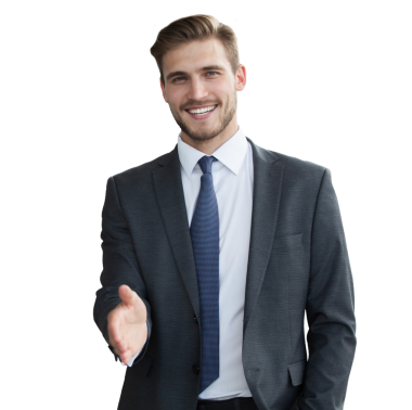 İşi bağlamaya hazır eli açık bir iş adamı.