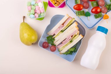 Sandviç ve Meyveli Sağlıklı Okul Yemek Paketi