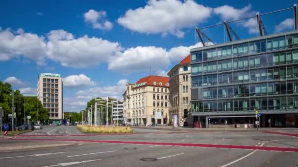 Aegidientorplatz Időeltolódása Hannoverben Alsó Szászországban Németországban — Stock videók