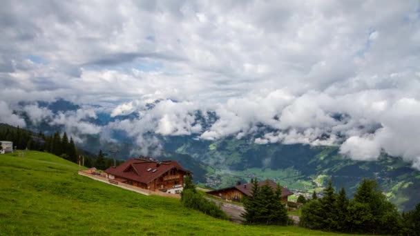 Timelapse Άποψη Της Κοιλάδας Zillertal Από Zillertal Arena Αυστριακές Άλπεις — Αρχείο Βίντεο